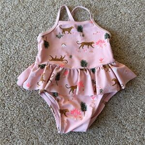 Old Navy Pink Jungle Print One Piece